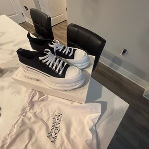 Alexander McQueen Monochrome Canvas Sneakers